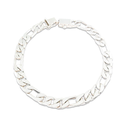 LPPC037 Pulsera Fígaro 3x1 de 8.8 mm x 21 cm en Plata Ley .925 1434712653