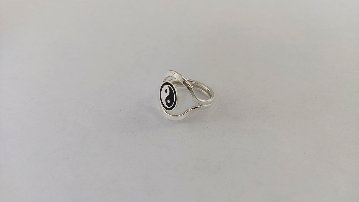 LPAD042 Anillo Yin Yang Lazo Plata .925 Taxco Gro 1352118591